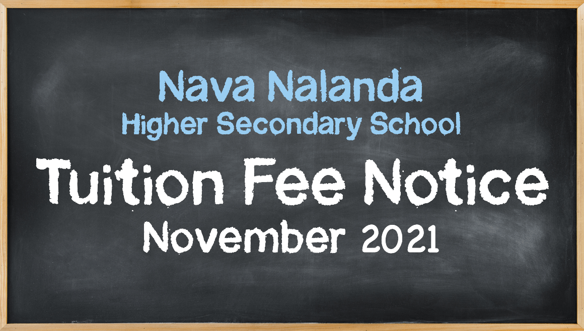 Tuition fees payable for the month of November, 2021
