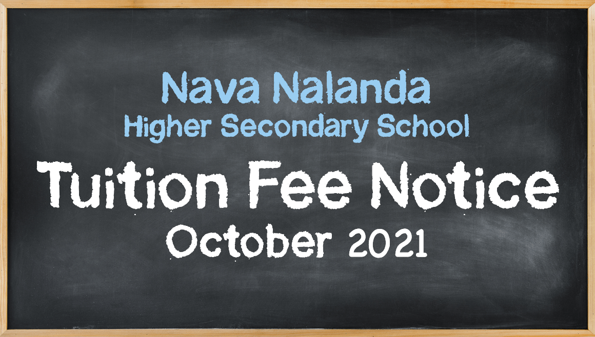 Tuition fees payable for the month of October, 2021