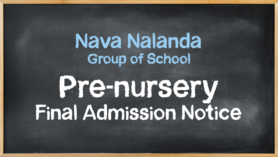 Pre-nursery Final Admission Notice